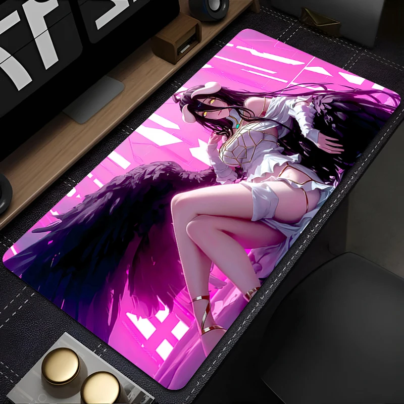 Albedo Mouse pad desk pad non-slip large keyboard pad computer desk pad and coaster for gamers girl PC carpet Overlord Mousepad