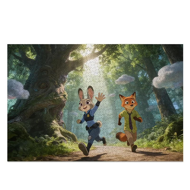 Puzzle poster Disney Zootopia Judy Hopps e Nick Wilde da 1000 pezzi |   Intrattenimento per la famiglia, rompicapo per adulti, senza cornice, adatto