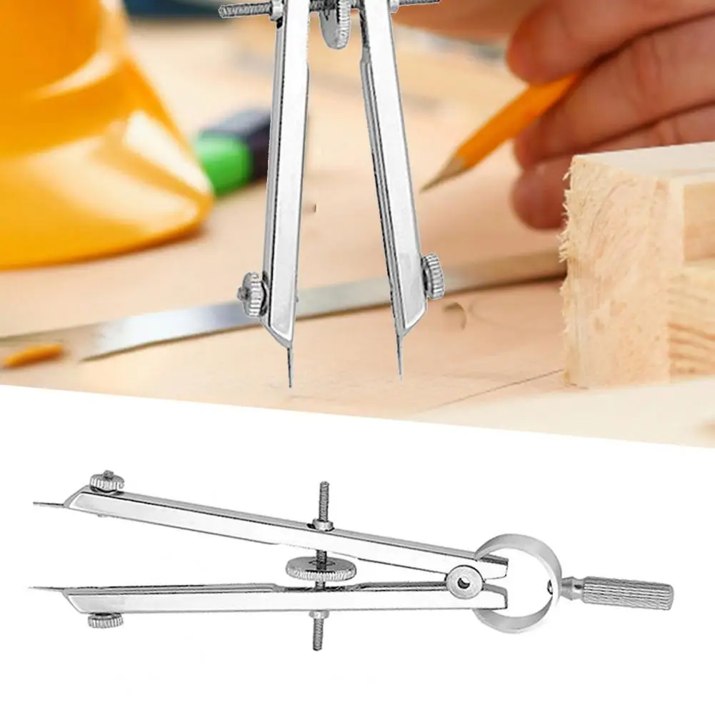 Компас для предотвращения скольжения, набор инструментов для инженерного рисования, металлический пружинный штангенциркуль, разделитель, многофункциональный лук для геометрии