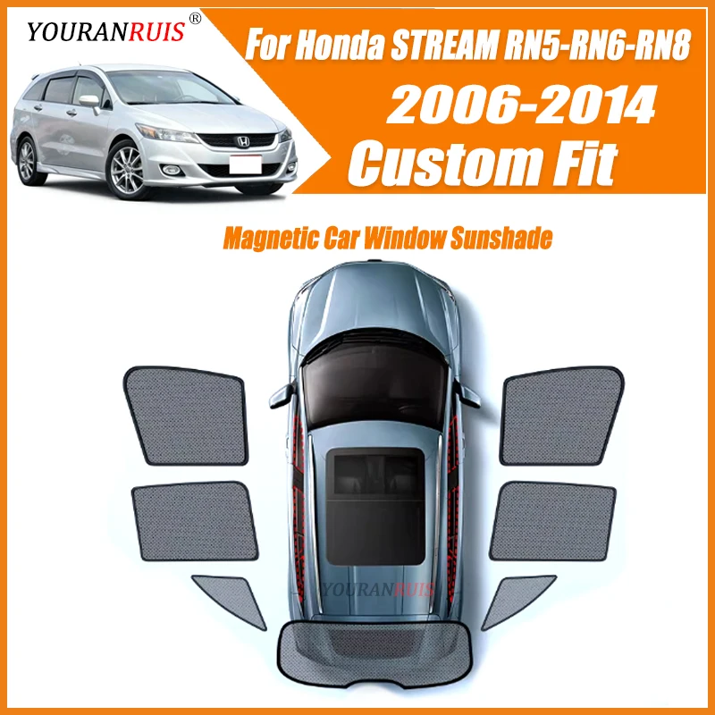 

Car Windows Sun Shades For Honda STREAM RN5-RN6-RN8 2006-2014 Sunshades Magnetic Heat insulation Window Visor Accessories