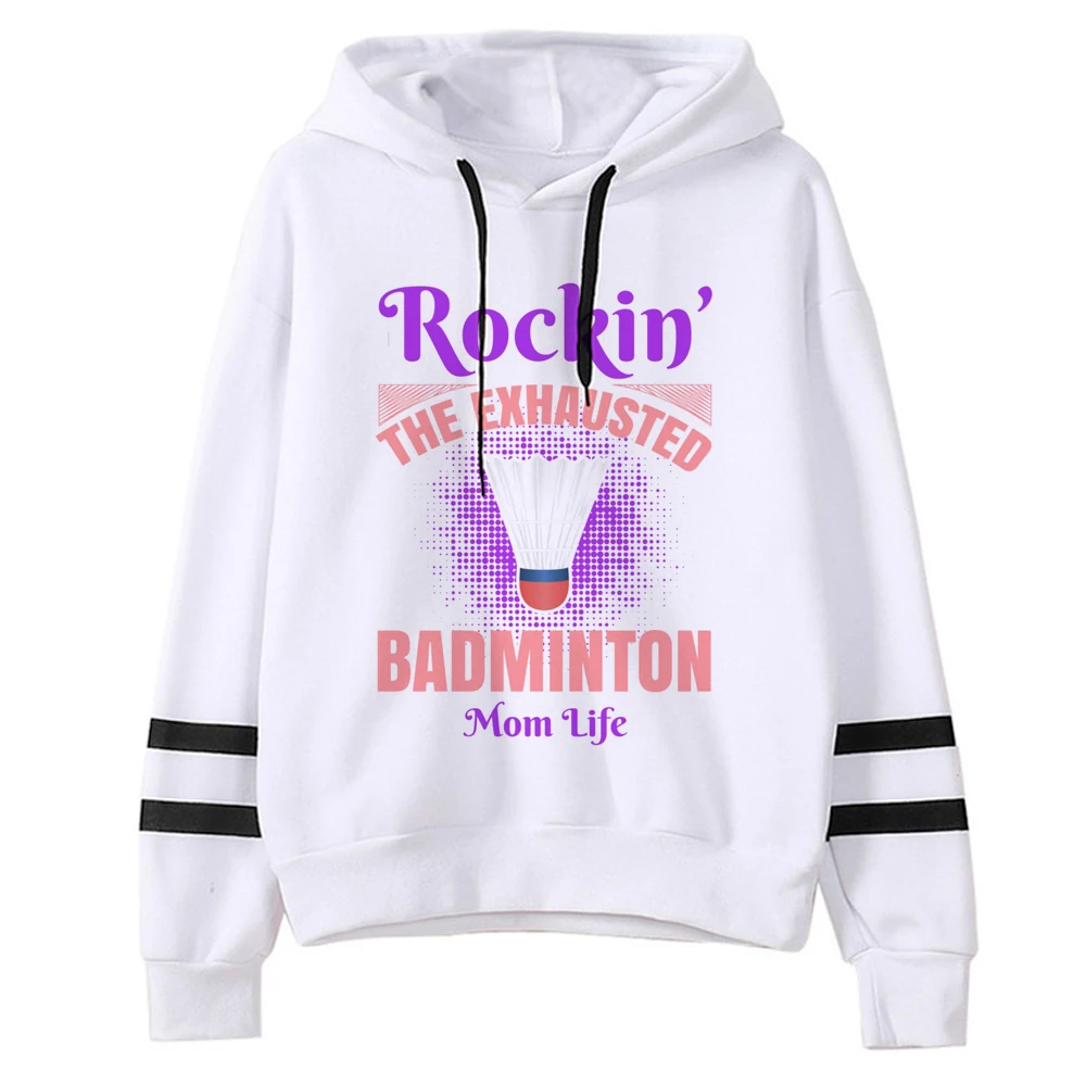 Sudadera con capucha de bádminton para mujer, Jersey divertido de los 90, ropa superior de manga larga