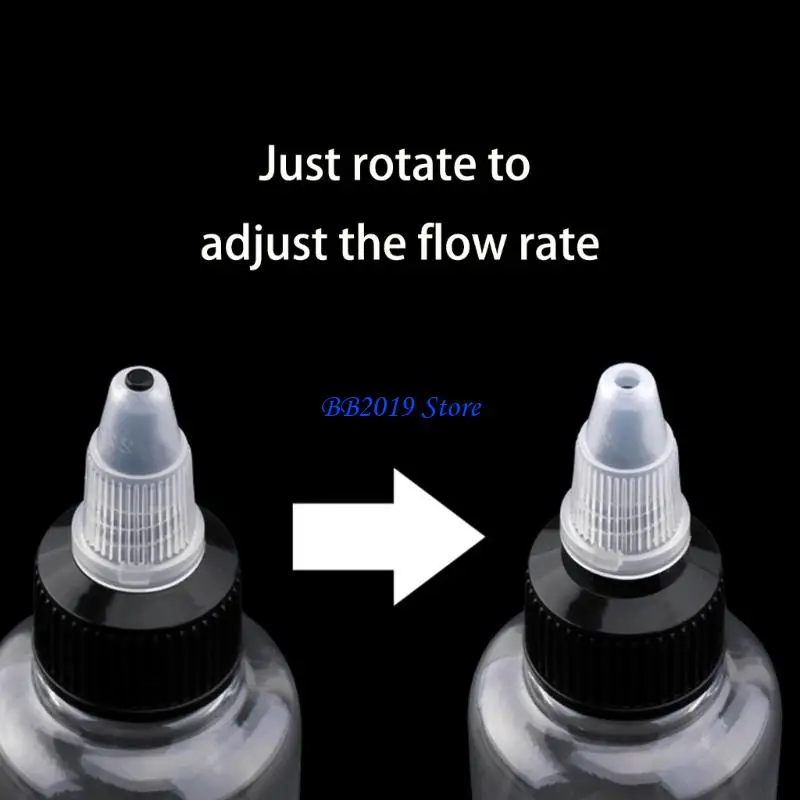 Q0KB Hobbyist Paint Dispensing Bottle With Measurement Lines Rotating Nozzle Multiple Capacity Choices