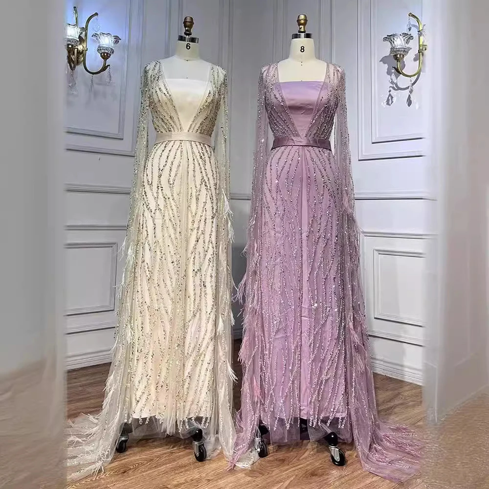 Elegantes Abendkleid mit Quaste für Damen, quadratischer Ausschnitt, durchsichtig, langärmelig, Party, Club, Maxikleid, gefälschte 2-teilige Schal-Abschlussball-weibliche Kleider