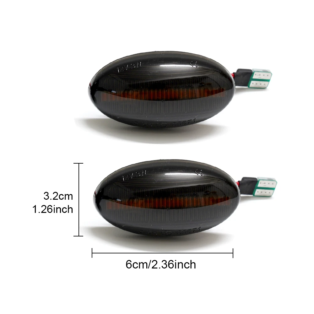 

Dynamic LED for BMW Mini Cooper R50 R53 2002-2006 Turn Signal Side Marker Light for Mini Cooper R52 2004-2008 Side Repeater Lamp