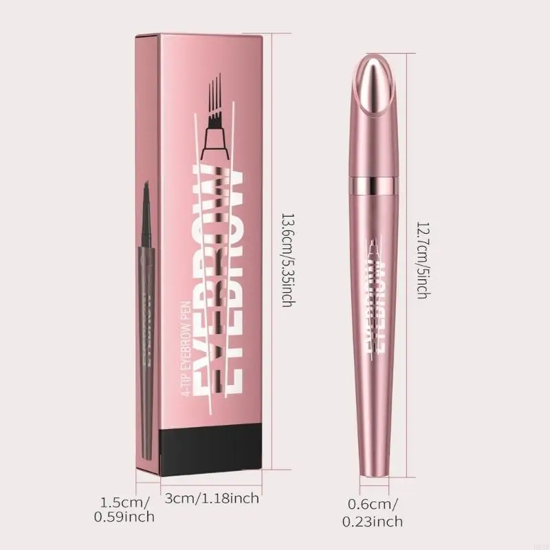 Crayon à sourcils imperméable durable stylo à sourcil liquide du stylo à sourcil avec 4 micro-fourchette pour recherche
