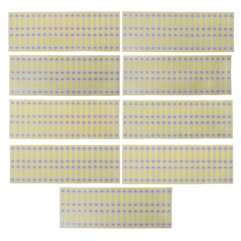 100 Pieces Jewelry Price Label Self-adhesive Short Dumbbell Ring Barbell Identification Rectangular Label Stickers