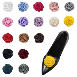 2pcs Women High Heel Wedding Women Bride Shoe Decorations Soft Flower Charm Buckle Shoe Clip Shoe Embellishment