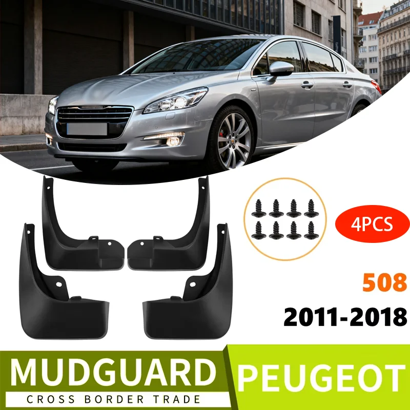 Suitable for Peugeot 508 2011-2018 car fender soft fender tilecar accessoriesmud flapscar fender