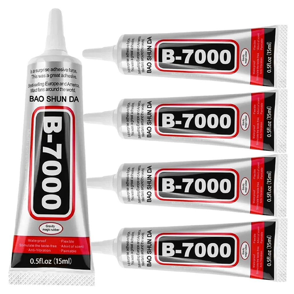 25 Stück b7000-Kleber (15 g/0,5 fl. oz) – universell einsetzbar für Schmuck und Mobiltelefone – wasserfest und transparent
