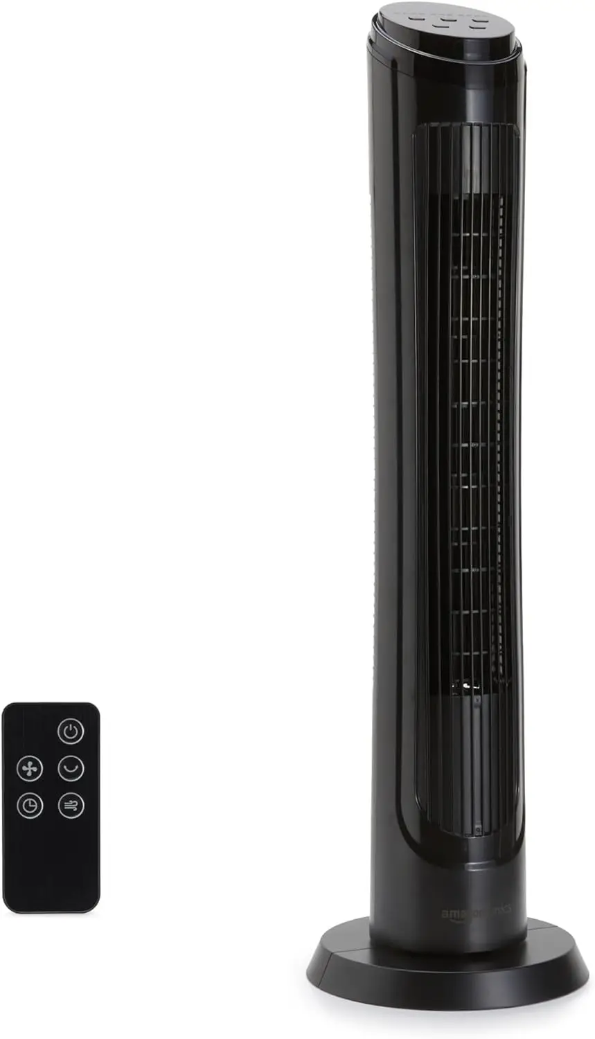 

40" Oscillating Digital Tower Fan with Powerful Airflow for Bedroom Living Room Office, 4 Speeds, 3 Modes, 15-Hour Timer, Remote