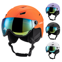 LIXADA Integrated Ski Helmet Men and Women Snowboard Helmet with Removable Visor Goggles Men and Women ‘s Snowboard Wear