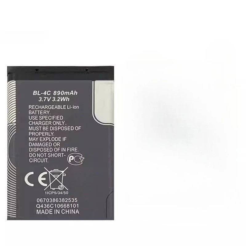 BL-4C 3,7 В для Nokia 6100 6125 6131 6136 6170 6300 5100 7270 2220S 2650 3500 X2 C2-05 Аккумуляторы для телефонов Новая литиевая батарея BL-4C