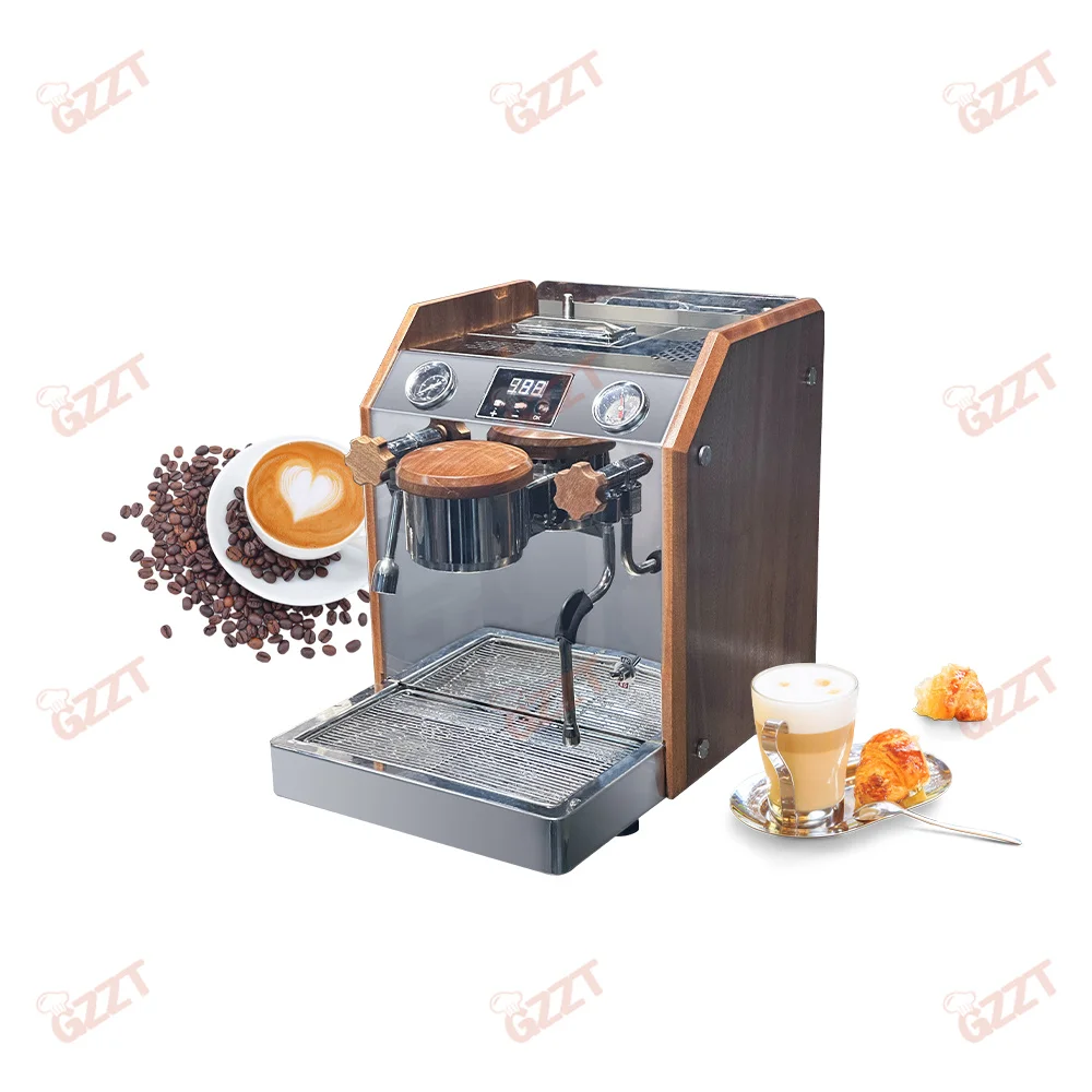 

Semi Automatic Italian Coffee Maker 2800w 2L+0.8L Double Boiler Professional Single Group Commercial Cafe Espresso Machine