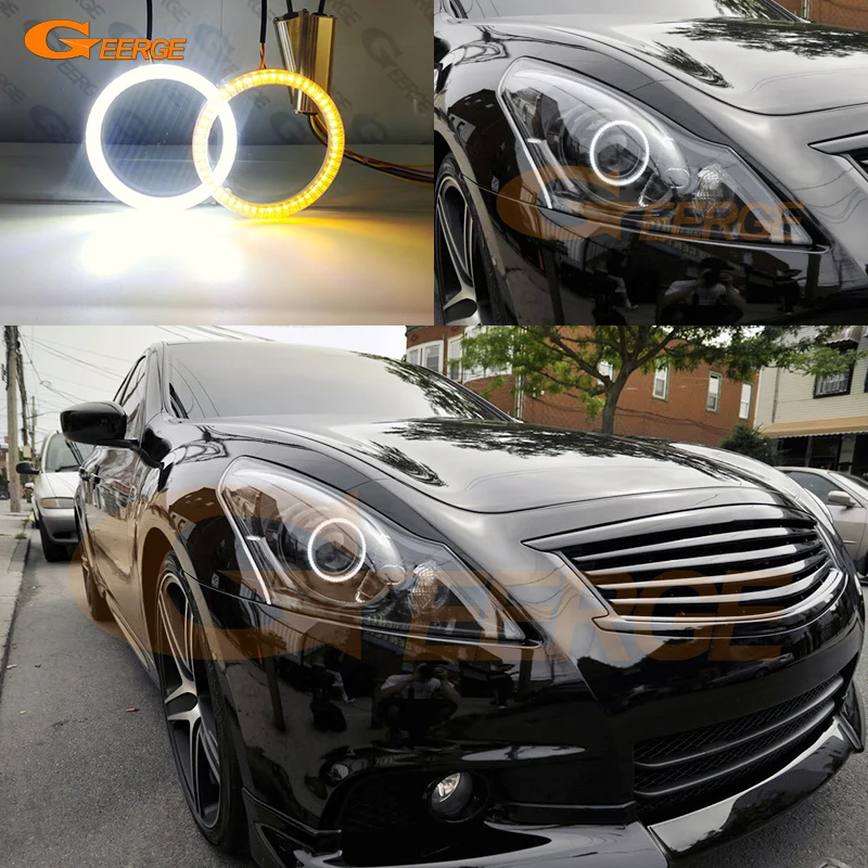 For INFINITI G25 G35 G37 Q40 Nissan Skyline 250GT 350GT 370GT V36 Ultra Bright SMD LED Angel Eyes Halo Rings Kit Day Light