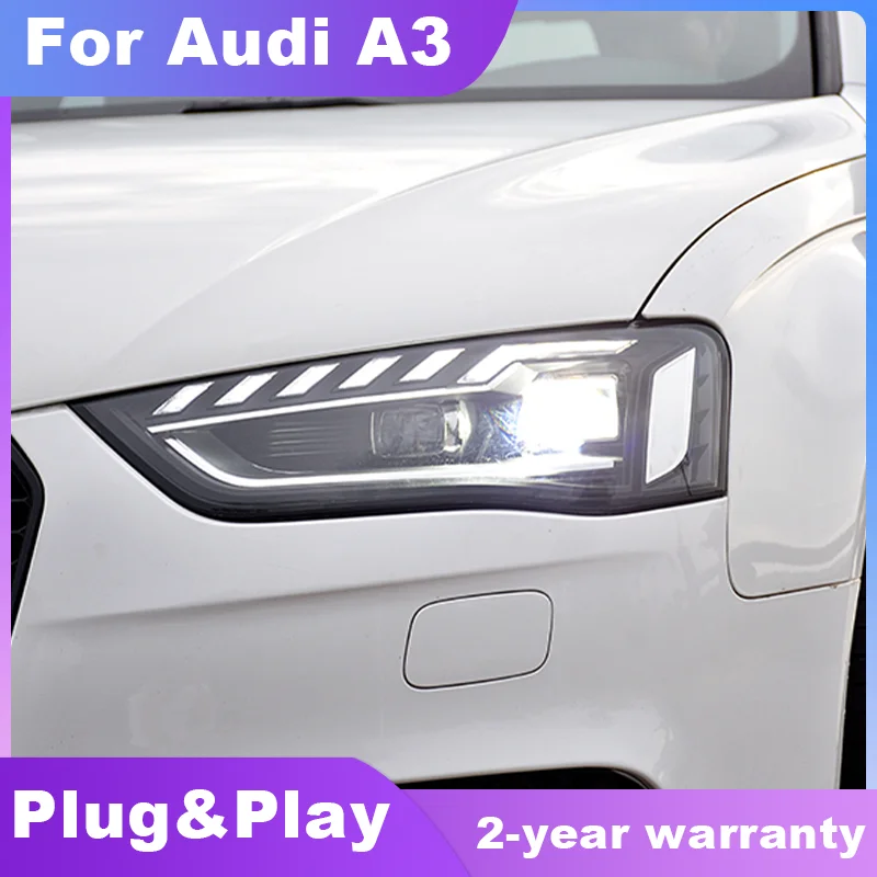 

Фара для AUDI A4, светодиодная фара 2013-2016, фары RS4 B9 DRL, указатель поворота, дальний свет, линза проектора «ангельский глаз»