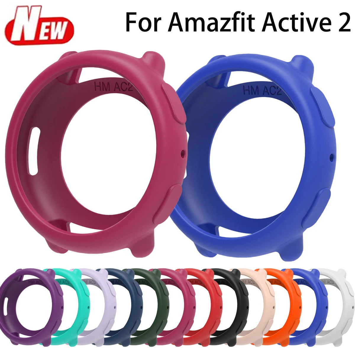Soft Silicone Case For Huami Watch Amazfit Active 2 Cover Hollow Protective Case Super Light For Amazfit Active 2 frame bumper