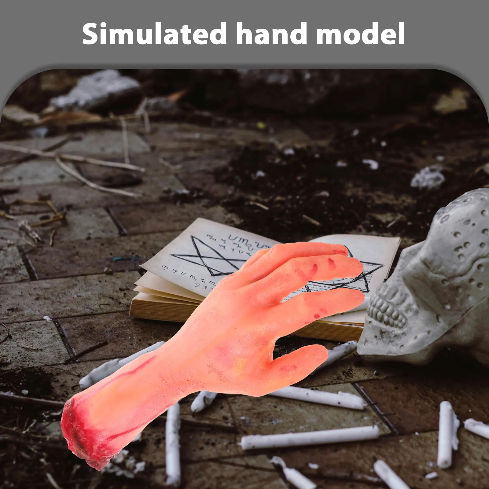 2 قطعة اليد وهمية الدموي هالوين خدعة الدعائم للزينة مسكون مقلد الجسم جزء المزحة لوازم هدايا الحفلات #3