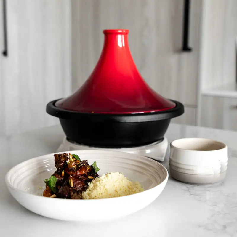 

Enameled Cast Iron Moroccan Chicken Tagine Tajine Marocain