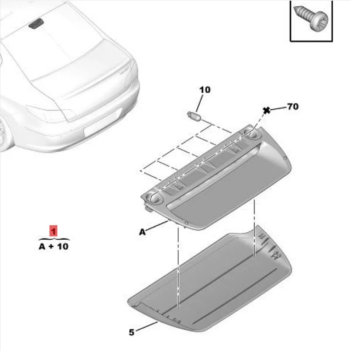 ไฟเบรกท้ายรถที่สามสำหรับรถยนต์ไฟเบรกสูงสำหรับ Peugeot 408 Citroen 6350Z5 6350 KJ