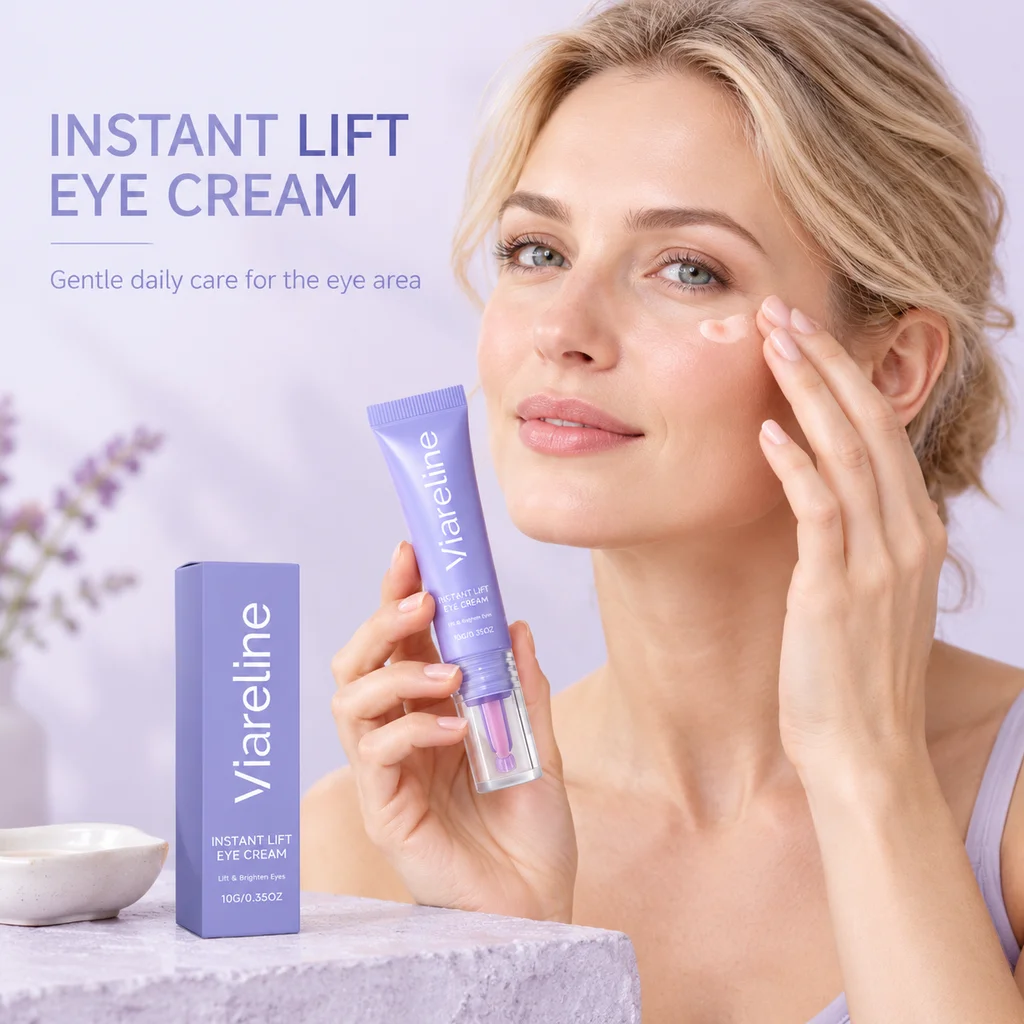 Viareline Instant Lift Eye Cream Firming Eye Cream Brightens Eye Area Smooths Fine Lines Hydrating for Women Men Sensitive Skin