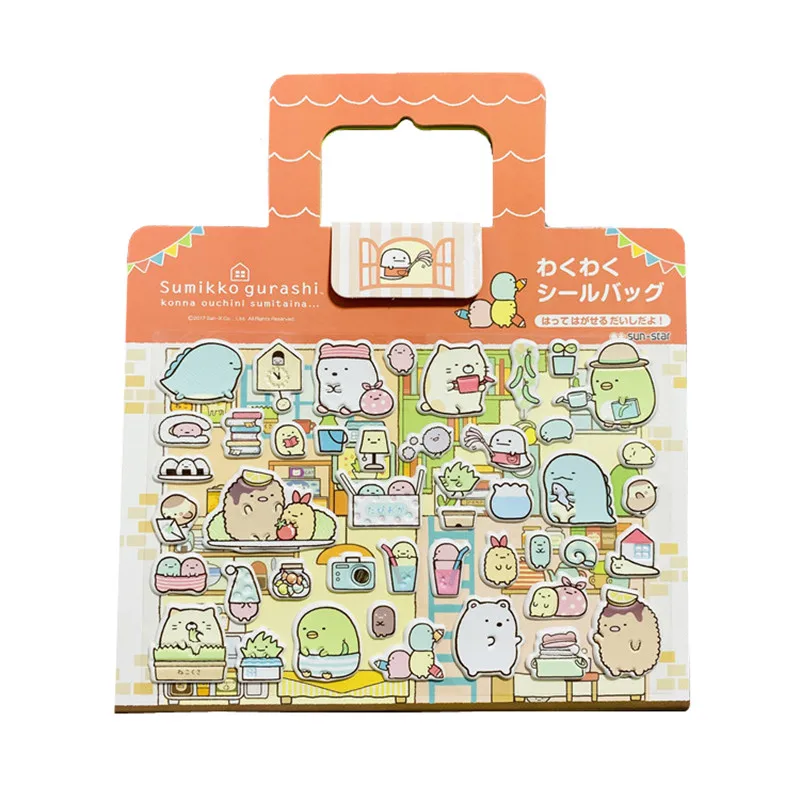 Sumikko Gurashi Stickers DIY Scene Puzzle Cartoon Anime Kawaii Cute Stickers 3D Scrapbooking Sticker Book Decor Girls Kids Toys