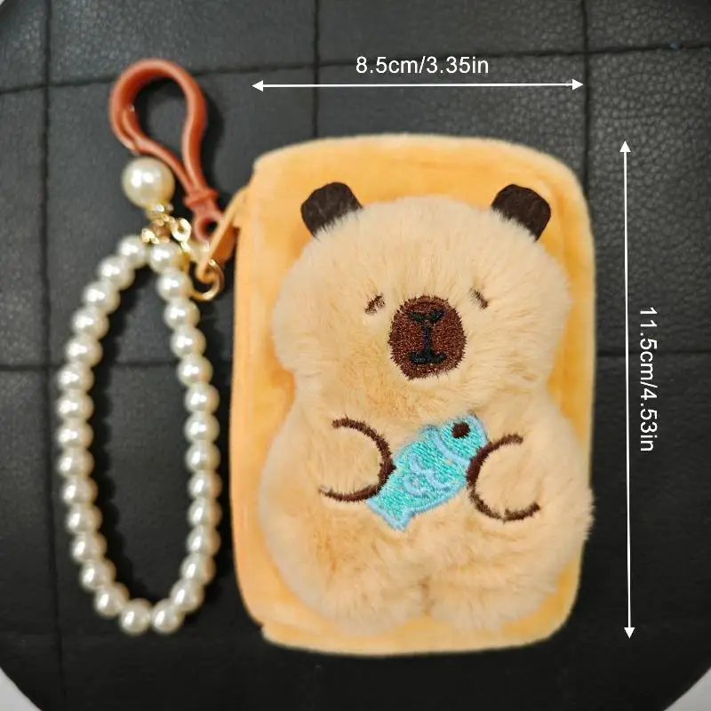 الإبداعية لطيف كابيبارا أنيمي أفخم محفظة نسائية للعملات المعدنية الكرتون سماعة حقيبة التخزين البسيطة المال تغيير الحقيبة قلادة #6