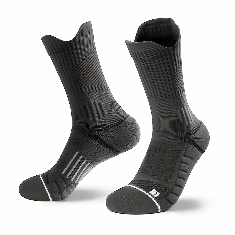 1/4/5/10 Paar Herren-Sportsocken, dämpfende Technologie, geruchsdicht, schweißabsorbierend, atmungsaktiv, für Laufen, Basketball, Kompressionssocken – Detail 9