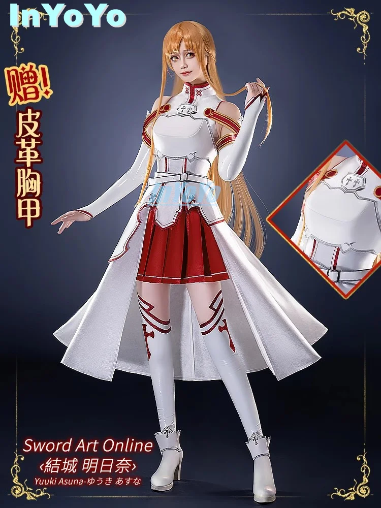 InYoYo Yuuki Asuna Anime Sword Art Online Cosplay Costume pour femme, magnifique robe, uniforme d'Halloween, tenue de fête, Alicization SAO