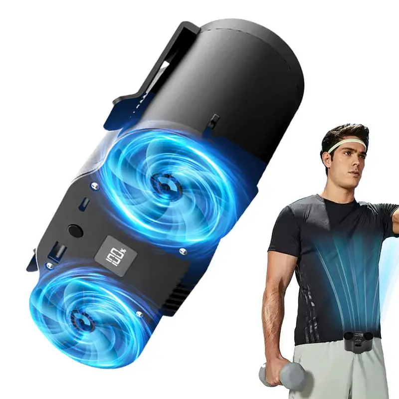 

1pcs Personal Cooling Gadget With 4 Adjustable Speeds Portable Neck-hanging High-wind Rechargeable Electric Fan For Cooling