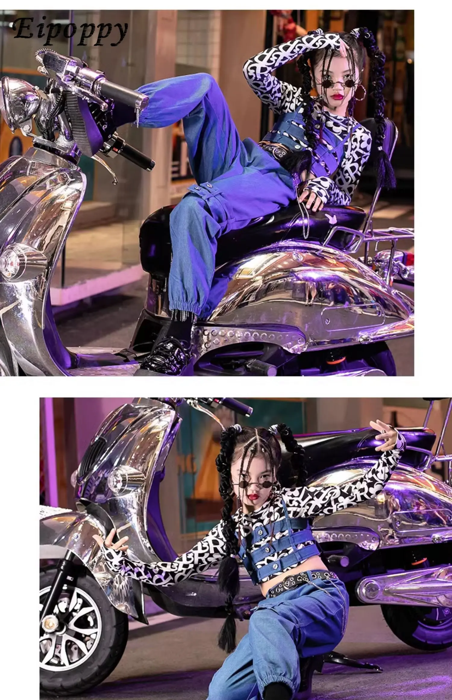 بدلة زي الجاز للأطفال ، الهيب هوب ، العصرية ، الفتيات الرائعات ، العصرية