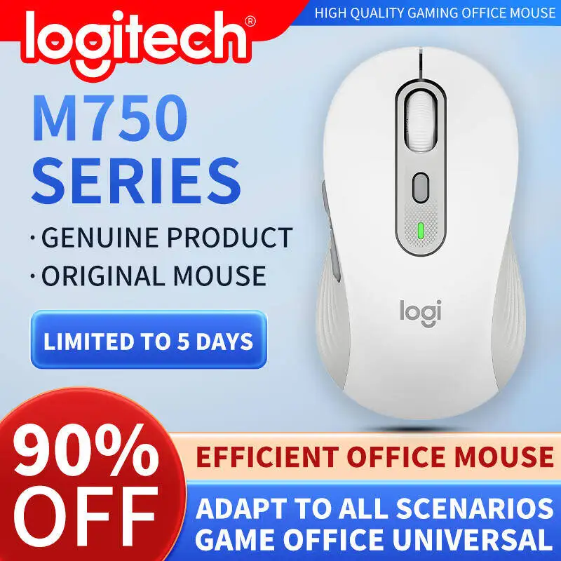ماوس المكتب Logitech M650 Professional مدمج وهادئ ومريح للحمل ومريح للمس ومصمم خصيصًا