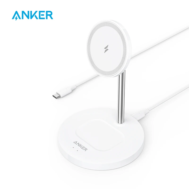 Anker Wireless, PowerWave 2-in-1 Magnetic Stand Lite with USB-C Cable, Charging Stand for iPhone 14/Pro/Plus and AirPods 2/Pro