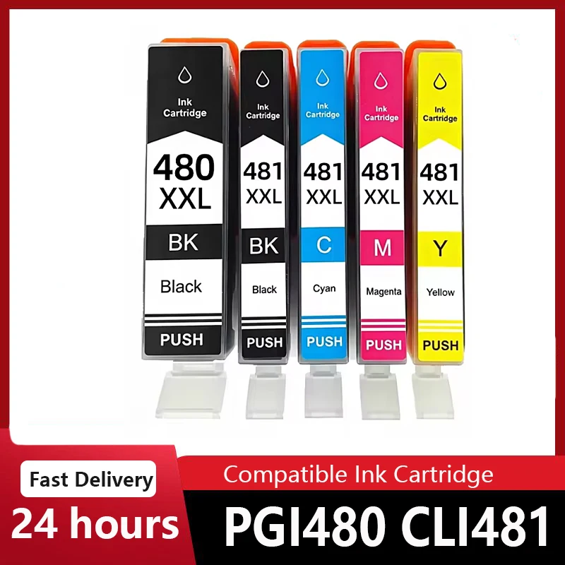 PGI-480 CLI-481 PGI480 CLI481 Ink Cartridge 480XXL Compatible For Canon PIXMA TS6140 TS704 TR7540 TS8140 TR8540 TS9140 Printer