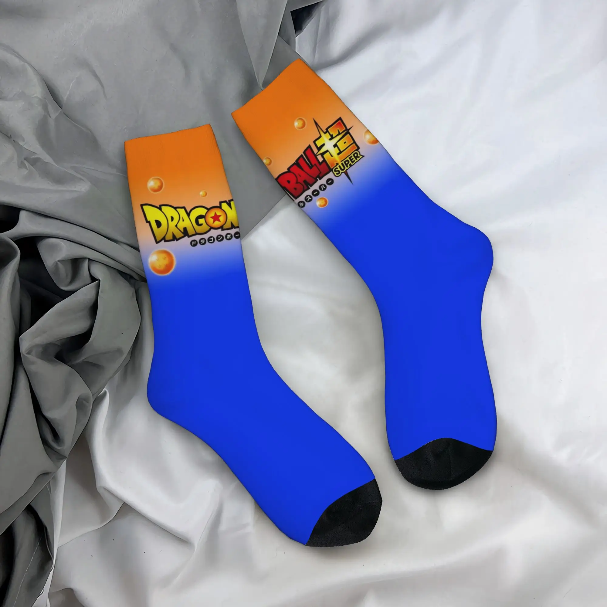 Funny Sock Dragon Ball Dragon Ball Super Logo Harajuku Seamless Pattern Printed Men Socks Novelty Men's Socks