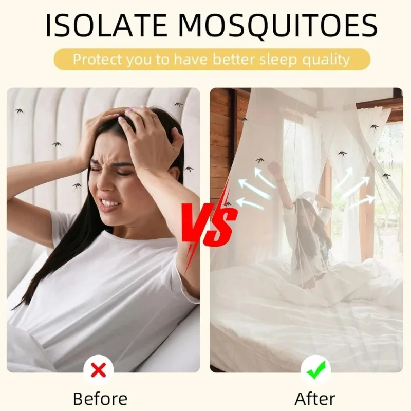 1PC Portable Large Mosquito Net Tent Outdoor Camping Patio Gazebo Anti-Mosquito Insect Proof Mesh Shelter For Garden Backyard