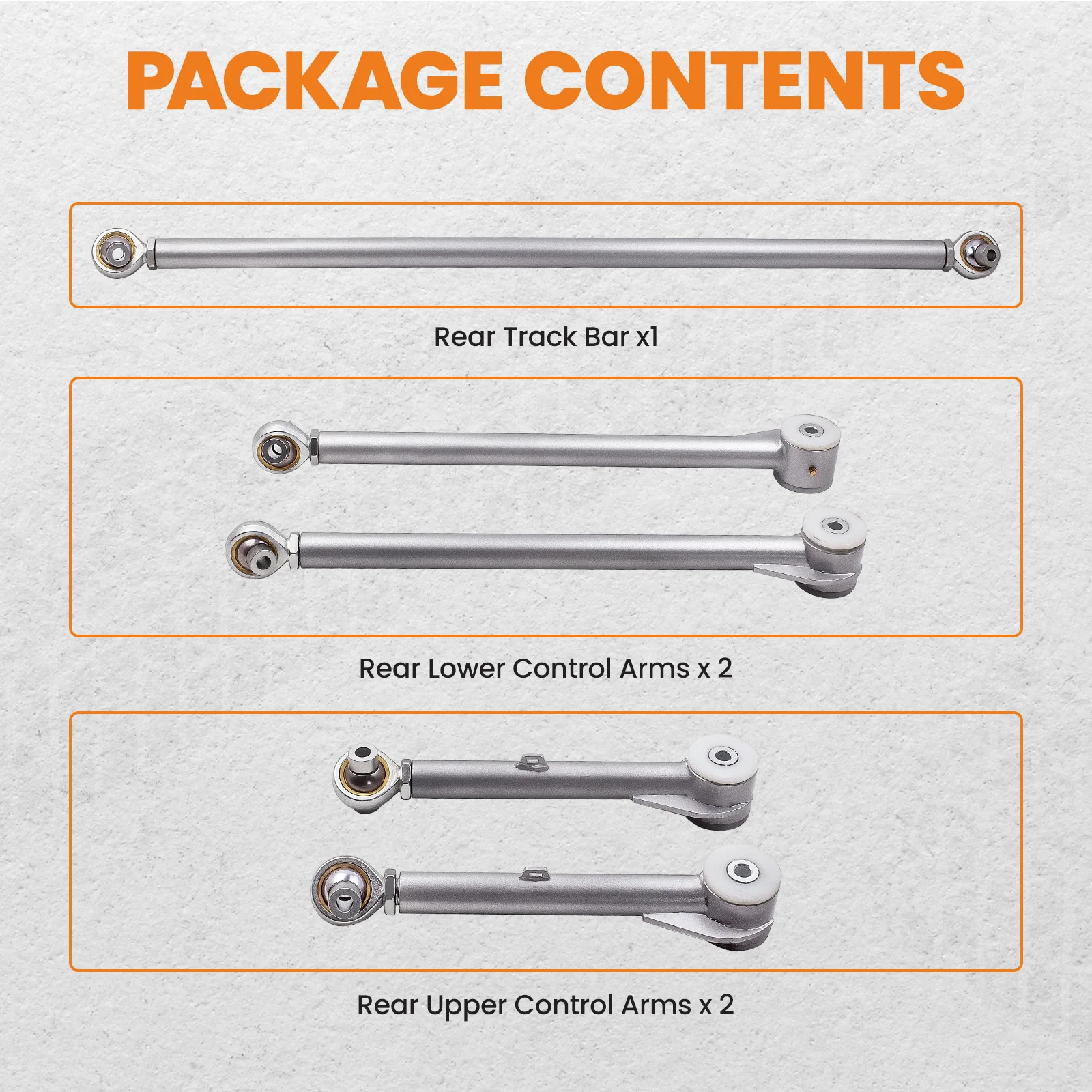 Rear Upper & Lower Tubular Track Bar Control Arm 2-4