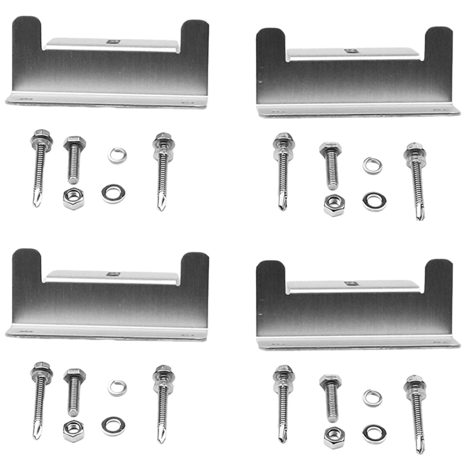 4/8PCS Solar Panel Brackets Nuts Bolts And Washers Kit Aluminum Holders For Mounting On Motorhomes Caravans Boats Photovoltaic