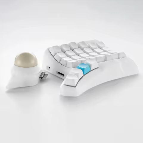 KeebNerd HPD V2 Split Keyboard Kit With Trackball Wired Ergonomic PLA Material 3D Ergonomic Hot Swappable QMK Custom Keyboard