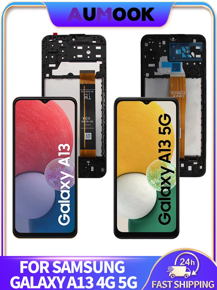 Wyświetlacz LCD do Samsung Galaxy A13 4G A137 A13 5G Ekran dotykowy Digitizer A135F A136U A137F Ekran LCD z częściami ramy — zdjęcie produktu 7