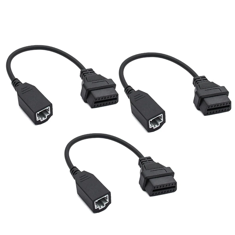 

3X OBD2 Cable For Honda 3Pin OBD1 Adapter OBD2 OBDII For Honda 3 Pin To 16 Pin Connector Compatible Diagnostic Tool