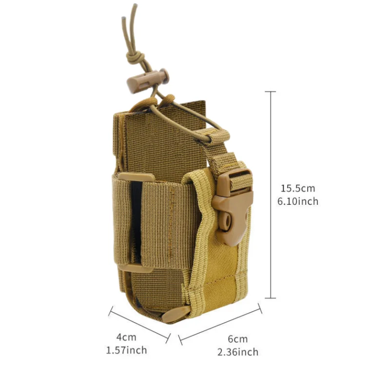 Molle Walkie-Talkie-Tasche Weiche Universalholsterung Drahtlose Funkgerätehalterung für Motorola-Stationen Schutzhülle für Kontaktgeräte – Detail 2