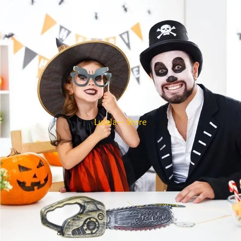 

Y4QA Electric Chainsaw Props Toy Bloody Chainsaw Halloween Party Cosplay Accessories