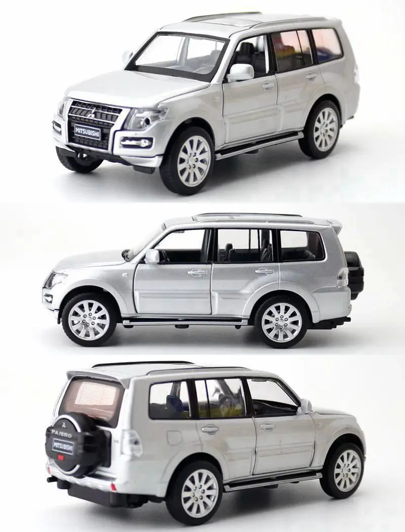 1:32 Mitsubishi Pajero Scale Alloy Die-casting Off-road Vehicle Children\'s Toy Car Model Sound And Light Pull Back