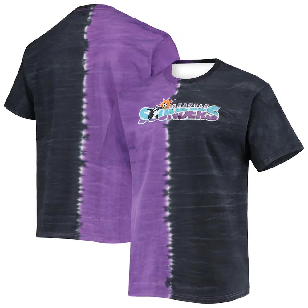 Seattle Sounders FC Mitchell & Ness Vertical Tie-Dye Top - Purple