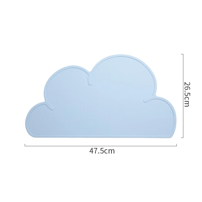 Kitchen Table Cloud Shape Silicone Baby Place Mat Non-slip Heat Resistant Waterproof Dinning    Bowl Plate s