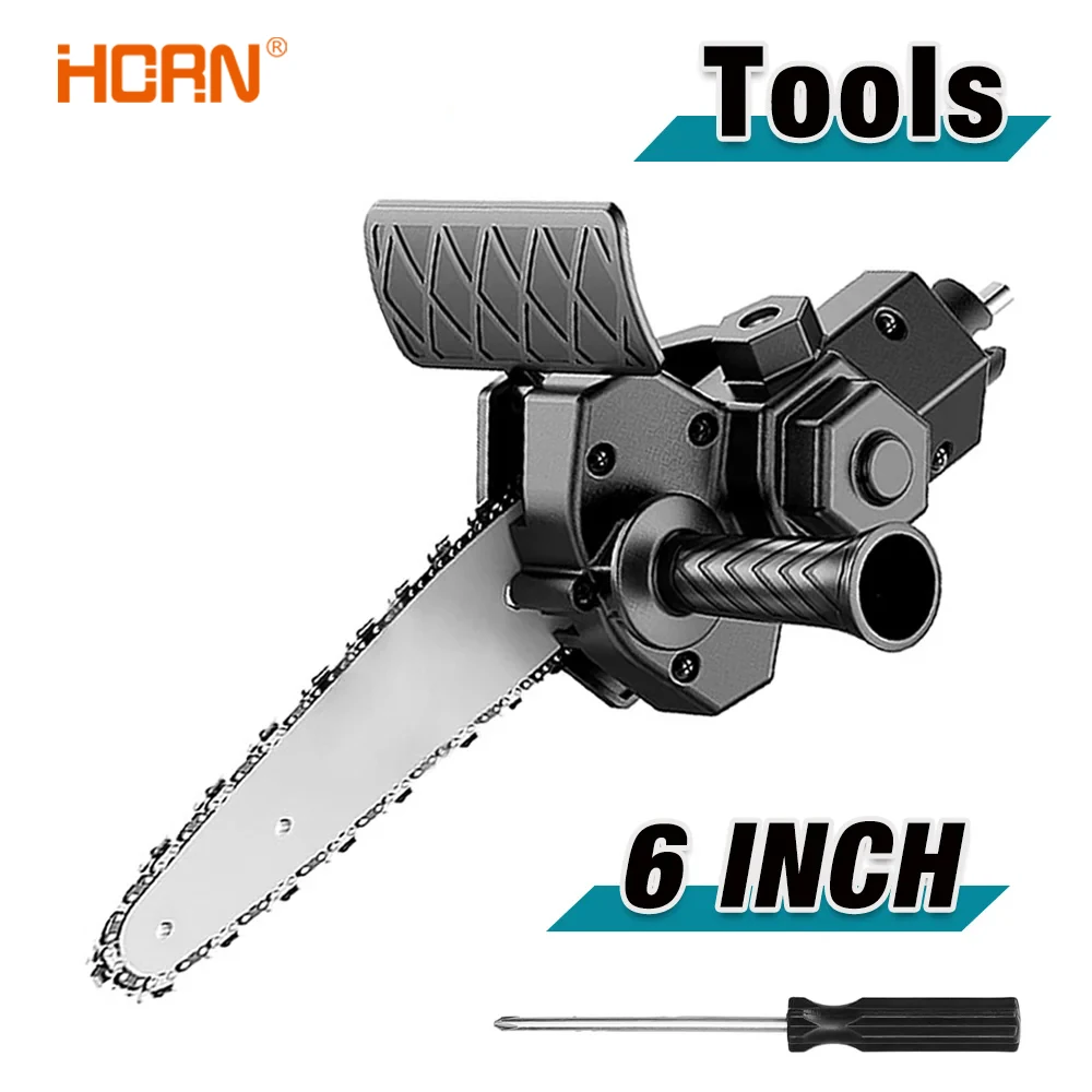 4/6 Inch Electric Drill Modified To Electric Chainsaw Adapter Tool Portable Conversion Head Kits Woodworking Pruning