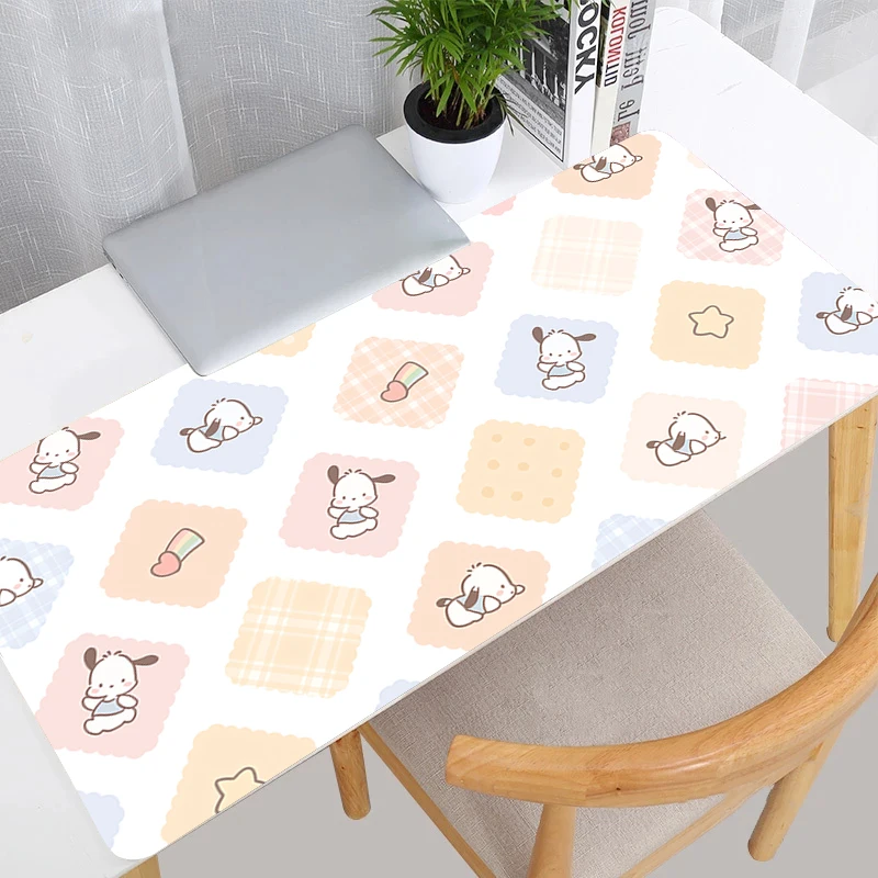 

Cute Cookies Cartoon Mouse Pad Laptop Sanrio Pochacco Keyboard Rug XXL Kawaii Anime Soft Mousepad PC Dogs Gamer Cabinet Desk Mat