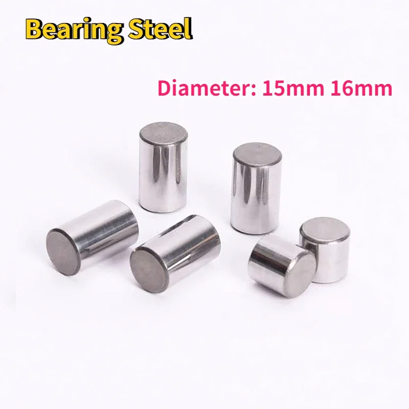 2-5pcs Bearing Steel Hard Shaft Needle Roller Dia. 15mm 16mm Bearing Steel Cylindrical Pin Round Straight Pin Locating Dowel