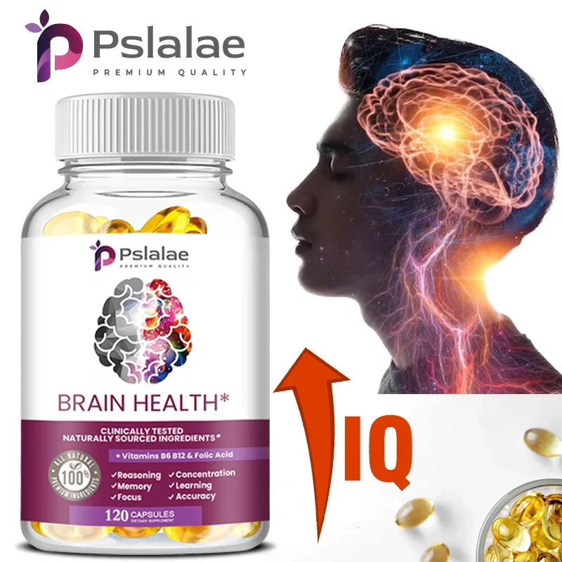 

Brain Health Capsules - Support Brain and Memory,Improves Cognitive Function, Improves Mental Clarity - 120 Capsules