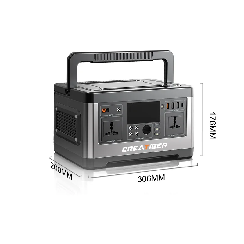 Outdoor Portable High-Power 220V Lithium Ion Mobile Emergency Power Supply LCD Screen for Camping Stall Selling-Large-Capacity